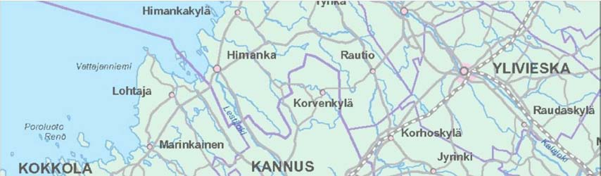 (kuva 1). Hankkeesta toteutetaan ympäristövaikutusten arvioinnista annetun lain ja asetuksen mukainen ympäristövaikutusten arviointi (YVA).