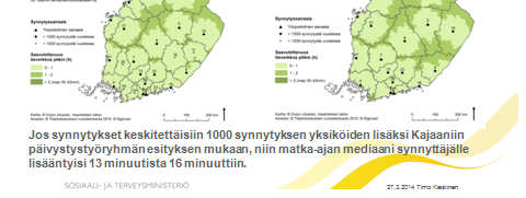 30 Keskussairaalan saavutettavuus Nykytilanne 12 sairaalaa