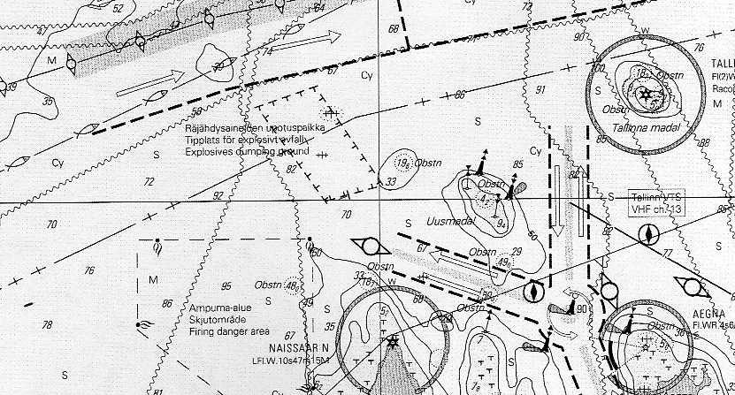 RL 14.12.2007 Teht. 6 Ajat KS=055º nopeudella 11 solmua. Kello 11.