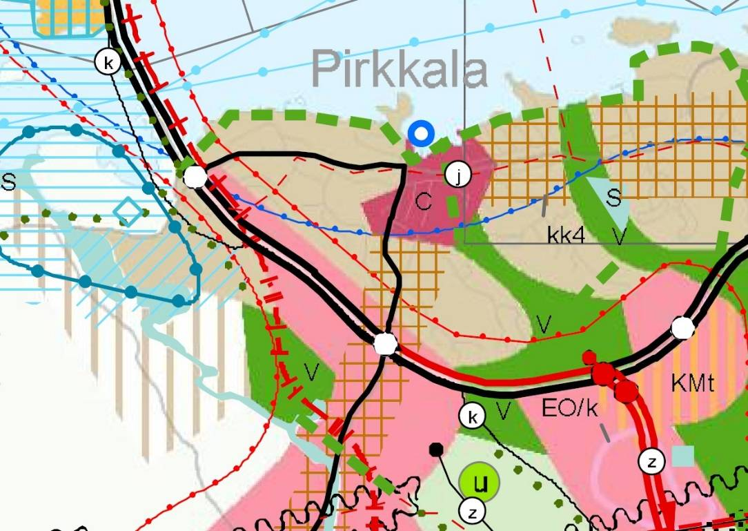 Pirkanmaan maakuntakaavassa alue on osoitettu taajamatoimintojen alueeksi