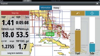 Monikosketusta tukeva 19 tuuman 000-13566-002 NSO evo2 -yksittäisnäyttö. Mukana OP50-ohjain ja GS25 GPS -antenni. Ei sisällä karttoja.