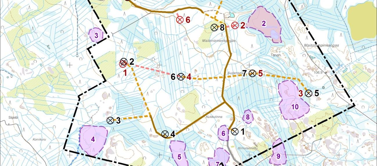 haitallisiksi tekijöiksi pesimälinnuston osalta arvioidaan rakentamisvaiheen ja