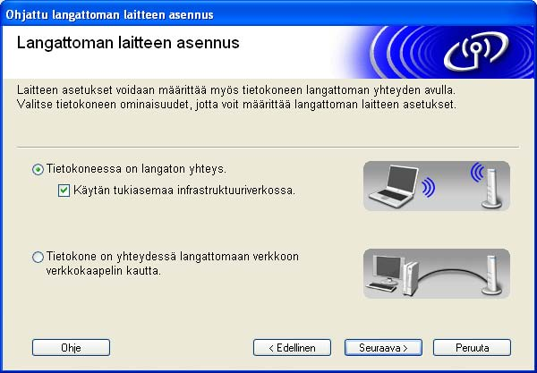 Langattoman verkon asetukset (Windows ) 10 Jos valitset Tietokoneessa on langaton yhteys.