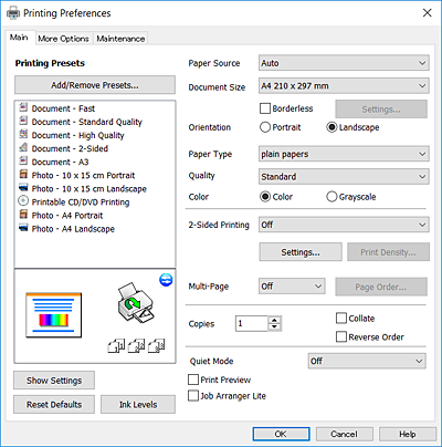 Verkkopalvelu- ja ohjelmistotiedot Windows-tulostinohjaimen opas Windows-tulostinohjaimelle on olemassa ohje.