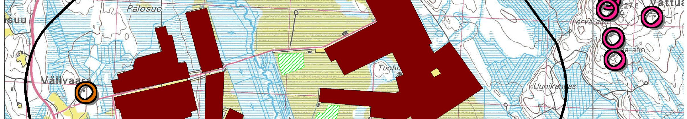 Hattuvaaran kylä, jossa on