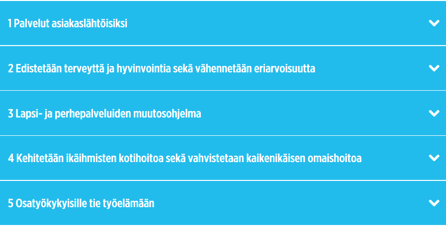 Hallituksen kärkihankkeet, hyvinvointi ja terveys http://valtioneuvosto.