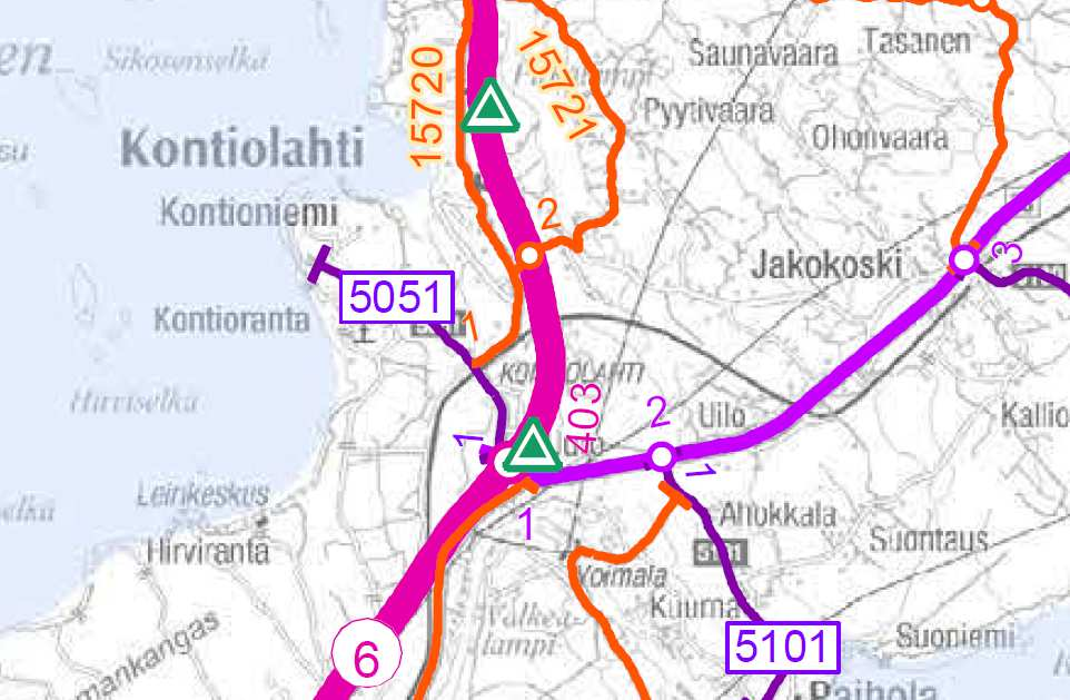 Maankäytönsuunnittelu KONTIOLAHTI Kontiorannan asemakaava 2.4 Liikenne Asemakaavoitettava alue tukeutuu yhdystiehen 5051 Uuro Kontioniemi.