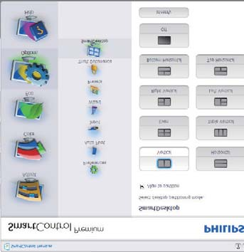 3. Kuvan optimointi 3.3 SmartDesktop-opas SmartDesktop SmartDesktop on SmartControl Premium issa. Asenna SmartControl Premium ja valitse SmartDesktop Valinnoista.