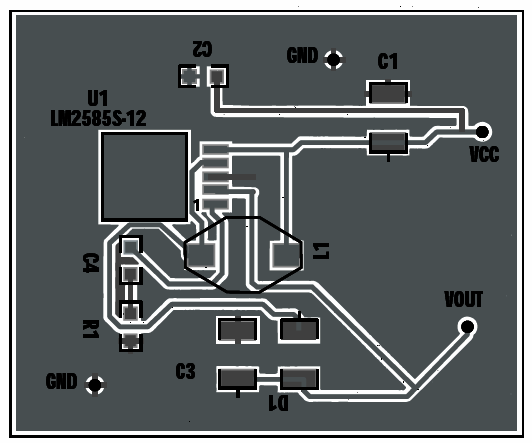 Hakkuri ja piirilevyn lay-out: kytkin