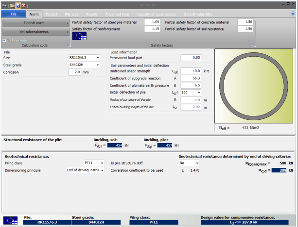 RRPileCalc 2013 RRPileCalc on laskentaohjelma SSAB:n teräsputkipaalujen mitoittamiseen