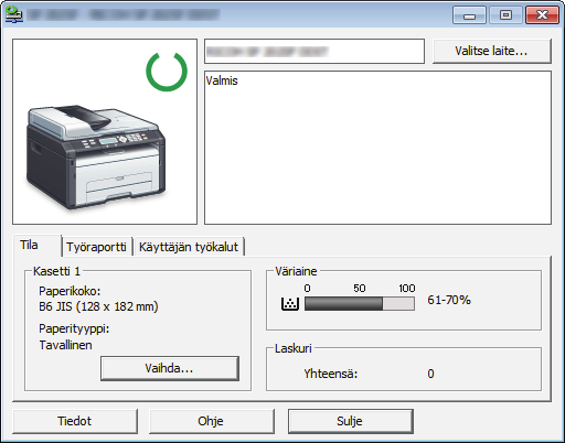 Smart Organizing Monitorin käyttäminen Smart Organizing Monitorin käyttäminen Asenna tulostinohjain käyttääksesi Smart Organizing Monitoria. Tilatietojen tarkistaminen 1 3 4 2 FI CTT014 1.