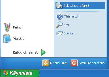 TULOSTINAJURIN OLETUSASETUSTEN MUUTTAMINEN Tulostinajurin oletusasetuksia voidaan muuttaa käyttämällä alla kuvattua menettelyä.