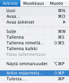 2 TULOSTUS MACINTOSHISTA PERUSTULOSTUS Seuraava esimerkki selittää asiakirjan tulostuksen "TextEdit", joka on Mac OS X:n vakio apuohjelma ("SimpleText" Mac OS 9 käyttöjärjestelmässä).