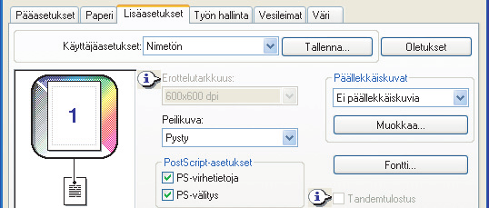 B KUVAN KÄÄNTÄMINEN (Peilikuva) Kuva voidaan kääntää peilikuvaksi. Tätä toimintoa voidaan käyttää tulostamaan malli Woodblock-puupiirrostulosteelle tai muulle tulostusvälineelle.