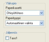 Kun [Ohisyöttötaso] on valittu "Paperikasetti"-kohdassa, muista valita "Paperityyppi". JÄLJENNÖSKOPION TULOSTAMINEN (Jäljennös) (Tämä toiminto on käytettävissä vain Windows-käyttöjärjestelmässä.