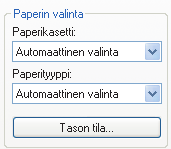 PAPERILÄHTEEN VALINTA Tässä kappaleessa kerrotaan "Paperin valinta"-konfiguroinnista tulostinajurin ominaisuuksien ikkunan [Paperi]-välilehdellä.