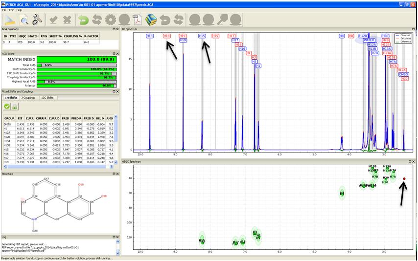 30 4.1.2 Perch NMR Software Bruker Biospinin PERCH Solutions Ltd -ohjelmistoyrityksen tarjoama Perch NMR Software on 1 H NMR -spektrien analyyseihin tarkoitettu työkalu.
