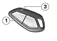 Aseta uusi paristo paikalleen plusnapa ylöspäin. CR 123 A Paristotyyppi Kauko-ohjaimen LED-valo palaa, kauko-ohjain on synkronoitava. Paina näppäintä 1 kaksi kertaa.