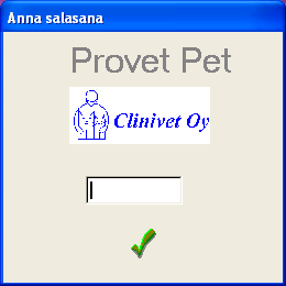 _ 2. Ohjelman päivittäinen käyttö (Provet -ohjelma) Ohjelman päivittäinen käyttö kattaa tyypillisen potilaskäynnin kirjaamisen ohjelmistoon.