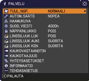 52 Kohta Kuvaus PALVELU ENTER TUUL. NOP AUTOM.