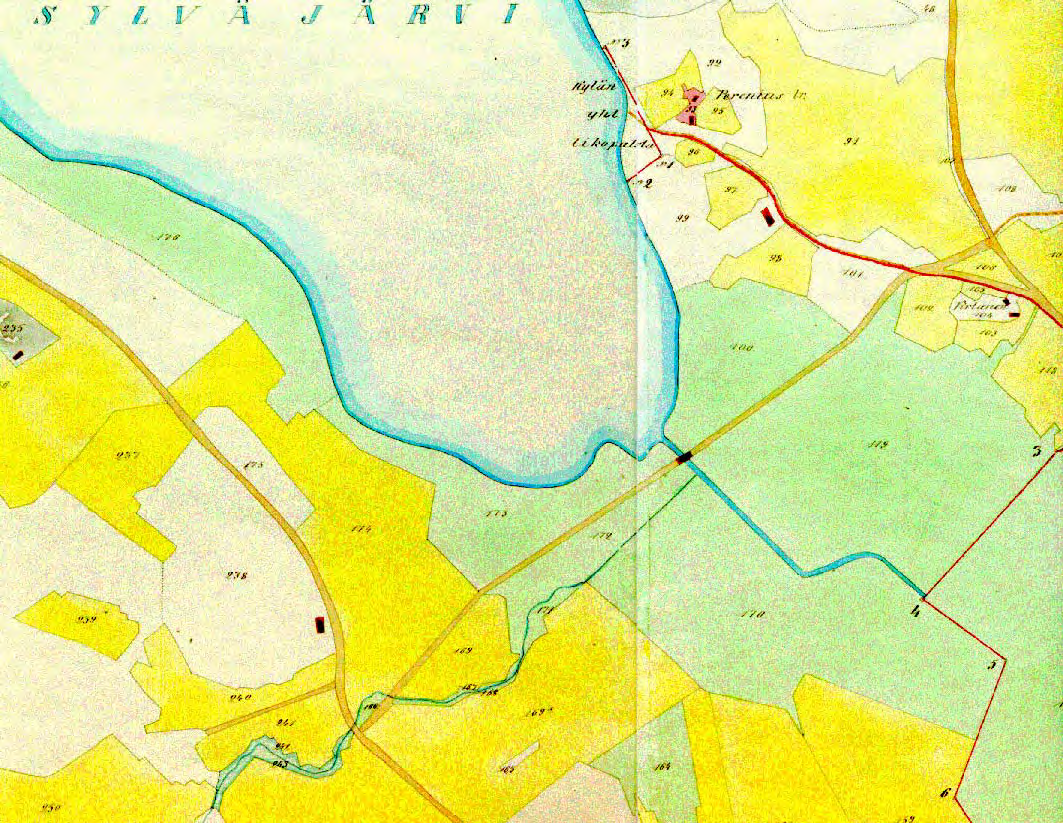 Sammalsillan alueen paikannimikartan (yllä) laadin 1960 luvun vesistöjärjestelyn jälkeen.