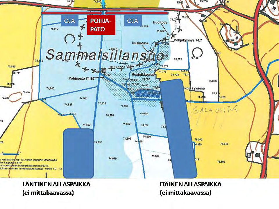 Sammalsillan valtakunnallisesti merkittävästä kosteikosta on tarkoitus muodostaa (vastuuhenkilö Lahden luonnonsuojelunvalvoja) Uudenkylän osayleiskaavaluonnoksen Luontoselvityksessä ehdotettu