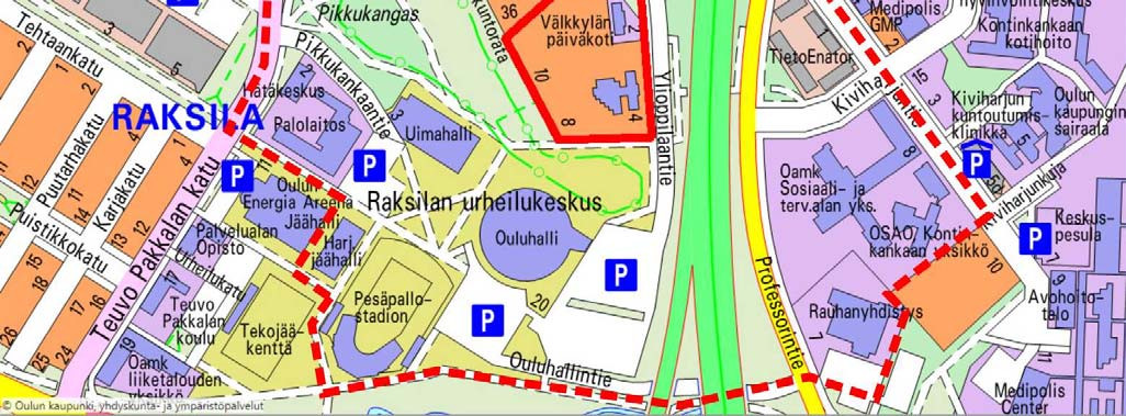 korttelin 9 tonttia nro 6 sekä puistoaluetta koskeva asemakaavan ja tonttijaon muutos (Ylioppilaantie 2-10, Kajaanintie 40, Valjuksenpuisto) Kaavatunnus 564-2308 Diaarinumero 8615/2016 Asemakaavan