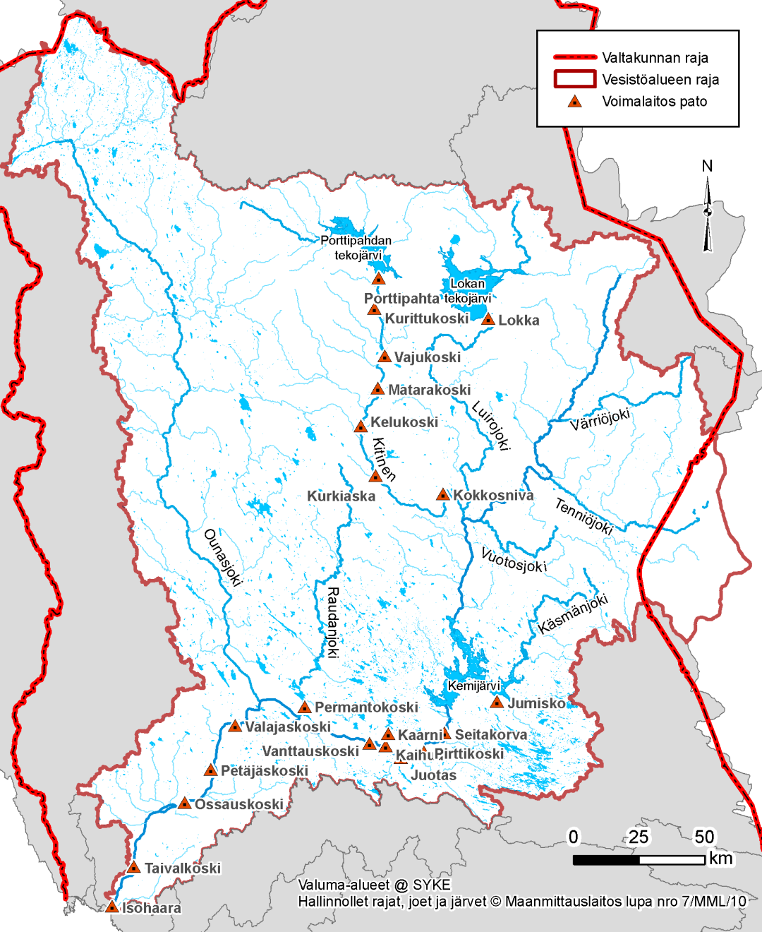 ly- ja vesiretkeilyreiteiksi on merkitty Kemijoki, Varejoki, Vaajoki, Runkausjoki, Akkunusjoki ja Vähäjoki (Lapin liitto 2003.
