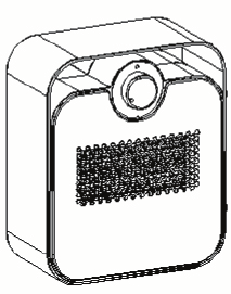 Kaatumissuoja kytkee sähkön lämpöpuhaltimesta, jos se kallistuu 45 º normaalista pystyasennosta (Normaali asento kuvassa