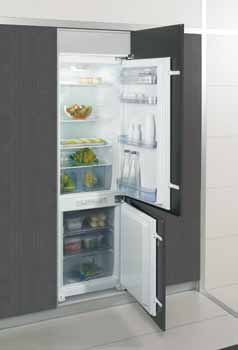 Integroitu jääkaappi/pakastin n e w ~ ~ Käyttötilavuus jääkaappi 176 litraa / pakastin 69 litraa.