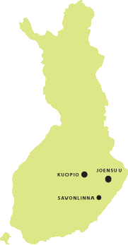 Itä-Suomen yliopisto 3 kampusta (Joensuu,