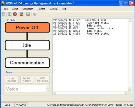 25 6.1.5 Energy Management Test Simulator (ETS) Energy Management Test Simulator (ETS) ohjelma mahdollistaa erilaisten tehonkulutusmittausten suorittamisen.