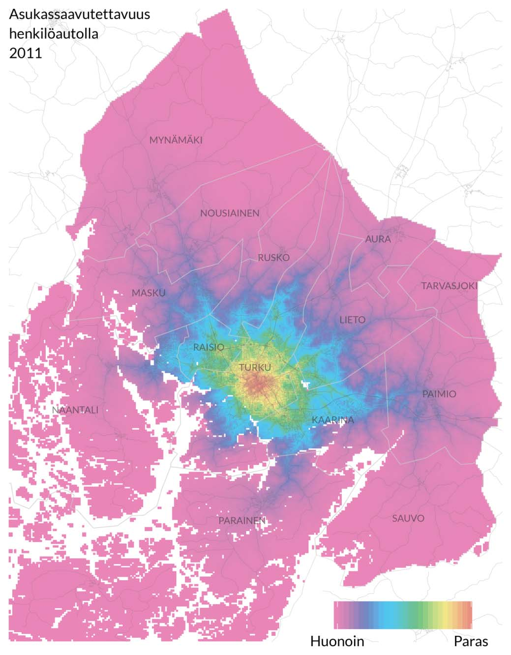 4.1 Asukassaavutettavuus henkilöautolla