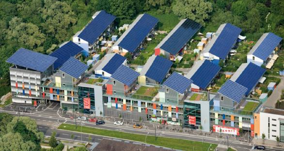 Plus Energy Settlement (residential), Freiburg, Saksa Lähde: A. Scognamiglio and F. Garde.