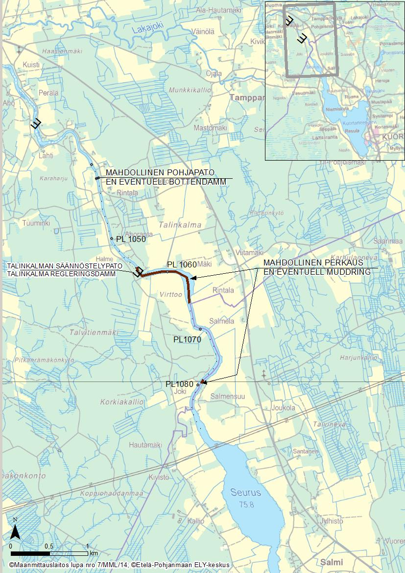 Kuva 43. Kuortaneenjärvi lähiympäristöineen.