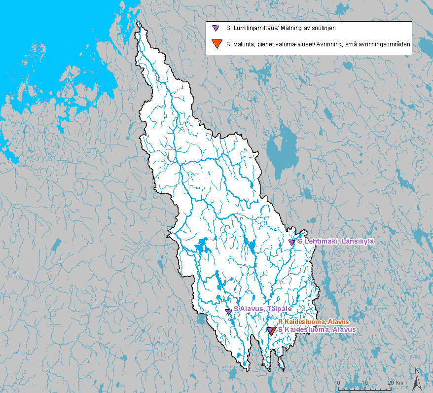 Lapuanjoen latvoilla Alavuden Kaidesluomalla on valtakunnallisiin pieniin valuma-alueisiin kuuluva Kaidesluoman mittausasema, josta saadaan päivittäiset valuntatiedot.
