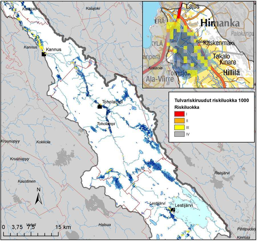 6.3. Tulvalle altistuva väestö ja taloudellinen toiminta Lestijoen vesistöalueella karkean tason tulva-alueella sijaitsee rakennus- ja huoneistorekisterin (2008) tietojen perusteella; - n.
