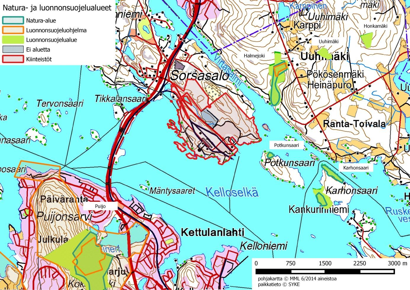 10 (38) Kuva 5 Tehdasaluetta lähimmät Natura 2000-, luonnonsuojelu- ja luonnonsuojeluohjelma-alueet Taulukko 1 Tehdasaluetta lähimmät Natura 2000-, luonnonsuojelu ja luonnonsuojeluohjelmat, koodit ja