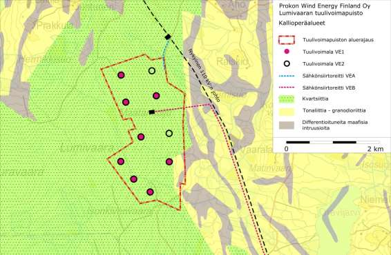 PROKON Lumivaaran tuulivoimapuisto VAIKUTUKSET MAAPERÄÄN JA VESISTÖIHIN Kuva 10.3.