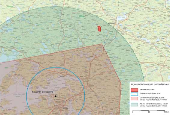 Prokon Lumivaaran tuulivoimapuisto PROKON Wind Energy Finland Oy VAIKUTUKSET ILMAILUTURVALLISUUTEEN JA VIESTINTÄYHTEYKSIIN Kuva 21.