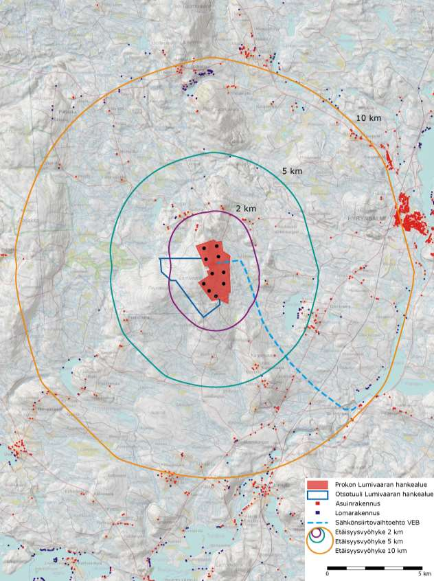 PROKON Lumivaaran tuulivoimapuisto PROKON Wind Energy Finland Oy VAIKUTUKSET YHDYSKUNTARAKENTEESEEN JA MAANKÄYTTÖÖN Kuva 7.2.