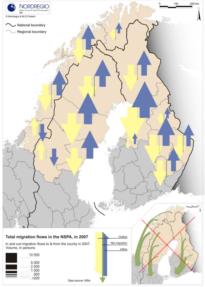 Muuttoliike Vuonna 2010 lähes 10% Pohjoismaiden