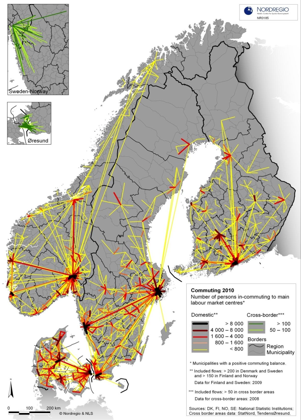 Pendelöinti 1/3 työllisistä pendelöi kuntarajojen yli Päävirrat: Toiminnallisten