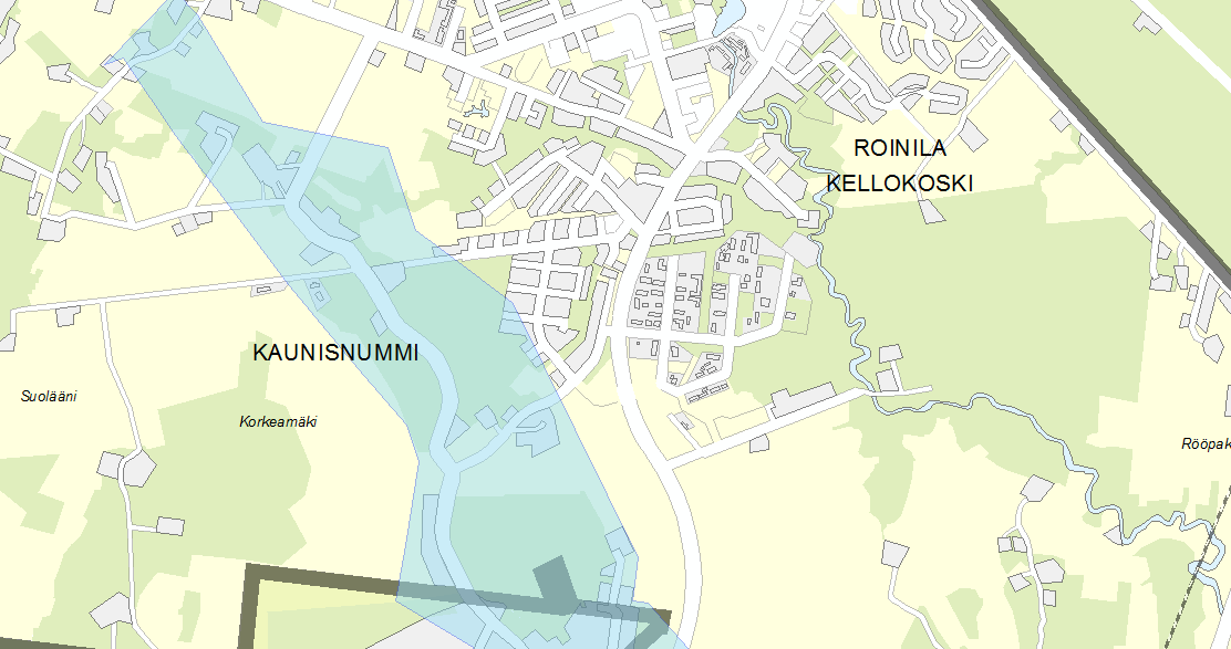 Suunnittelualue ei sijoitu pohjavesialueelle. Alueen länsipuolella on I-luokan Kellokosken pohjavesialue.