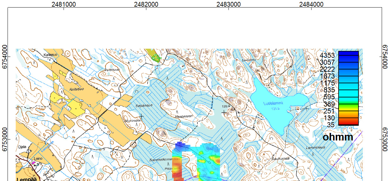 GEOLOGIAN TUTKIMUSKESKUS 137/2015 9 Kuva 8. Ominaisvastustulos. 3.