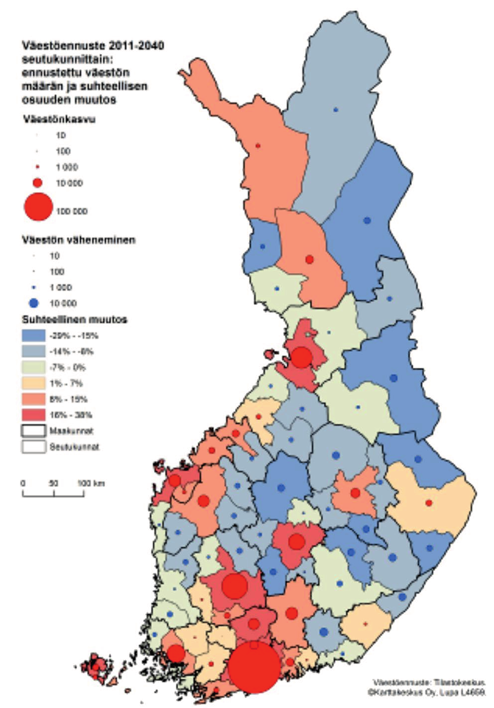 2040. Trendiennusteen mukaan väestö