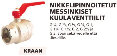 VETUS liittimet ja läpiviennit V Koodi Nimike Hinta SLP1/213 Letkumuhvi, messinki, G 1/2" - Ø 13 mm 2,70 SLP1/216 Letkumuhvi, messinki, G 1/2" - Ø 16 mm 3,00 SLP1/219 Letkumuhvi, messinki, G 1/2" - Ø