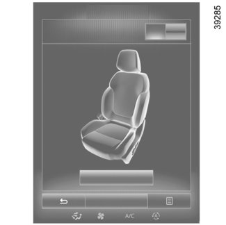 ETUISTUIMET: Toiminnot (3/3) Asento Kuljettajan istuimen ajoasento voidaan tallentaa muistiin. Ajoasento sisältää istuimen ja selkänojan kaikki sähköiset säädöt.