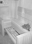 OPTIOT VaRIANT-SAUNOILLE Harvia-saunasisustus Formula lauteiden, selkänojien ja välisuojien materiaali abachi, tervaleppä, tai