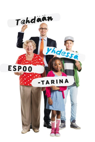 Johtamismallin lähtökohta ja tavoite Espoo-tarinan toteuttaminen ESPOO TARINA 1.1 Johtamismalli luodaan palvelemaan Espoo-tarinan toteutuksen seuraavaa vaihetta.